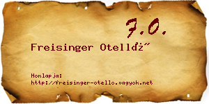 Freisinger Otelló névjegykártya